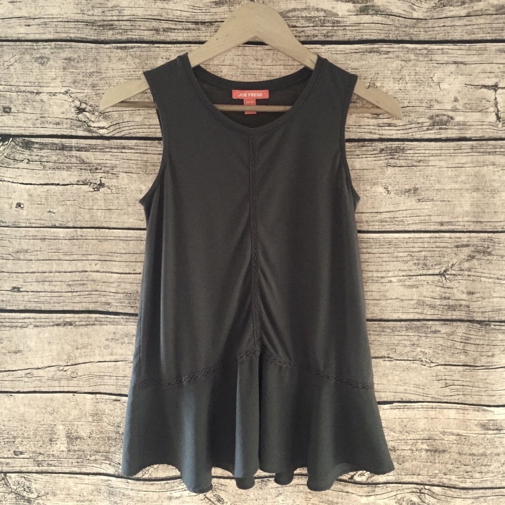 Joe Fresh Sleeveless Ruffle Hem Tunic Top
